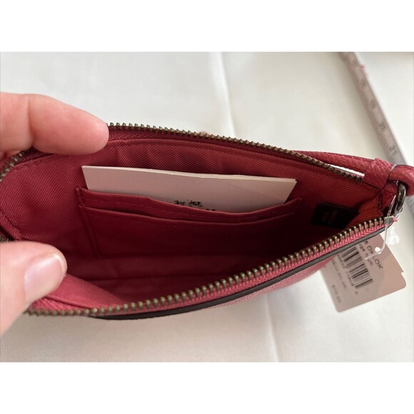 COACH Wristlet Women’s‎ small F57928 Color Block Rouge/Multi NWT - Picture 7 of 12